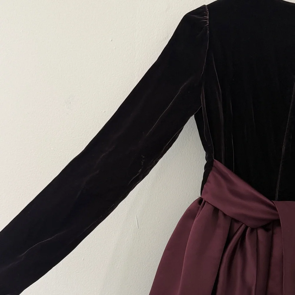 Girls XL Black and Burgundy Dress SEE DESCRIPTION